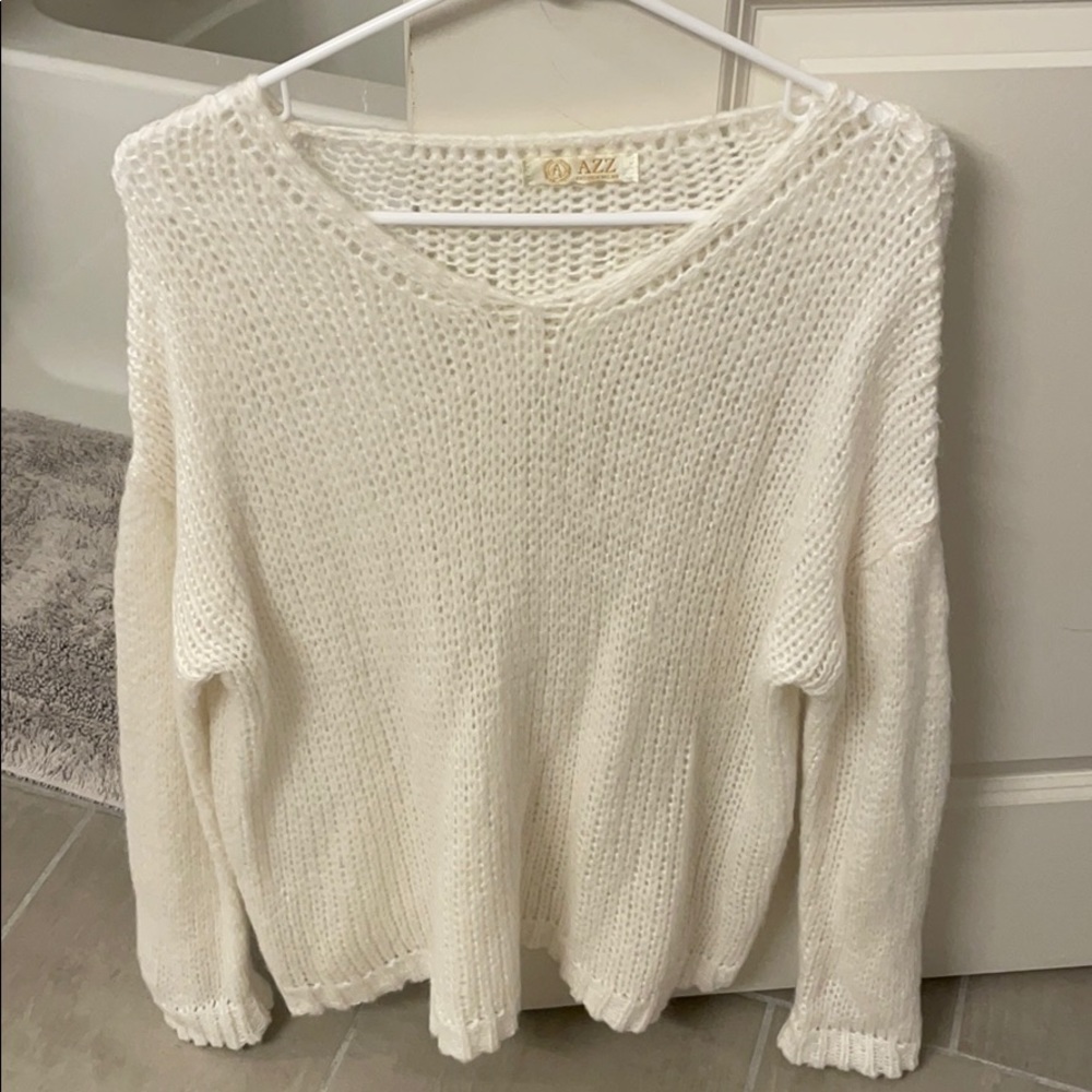 Size small white knit sweater